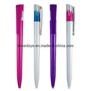 Clique liso promoção personalizada caneta esferográfica (LT-C096)